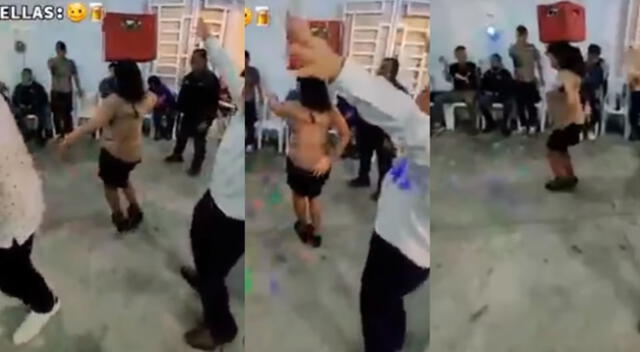 Peculiar escena de una señora en una fiesta se hizo viral en las redes sociales.