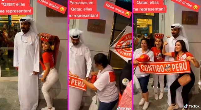 Las peruanas se tomaron varias fotos con el qatarí.