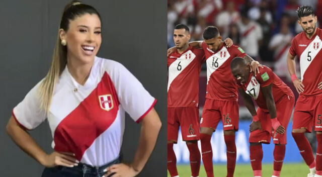 Yahaira Plasencia brinda su apoyo a la Selección Peruana.