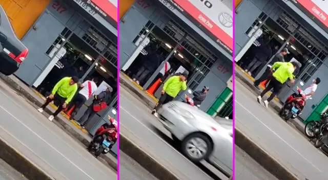 El hincha no sabía qué hacer y empezó a caminar por toda la avenida.