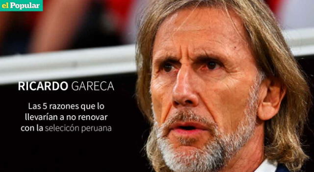 Ricardo Gareca dirigió 96 partidos en la selección peruana y ganó 39, perdió 34 y empató en 23 ocasiones.