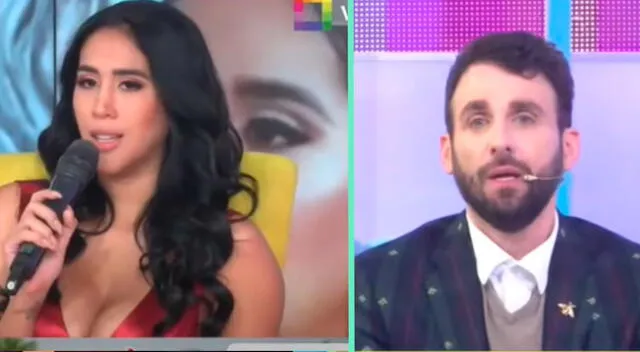 Melissa Paredes y Rodrigo Cuba tiene tenso momento en entrevista en Amor y fuego.
