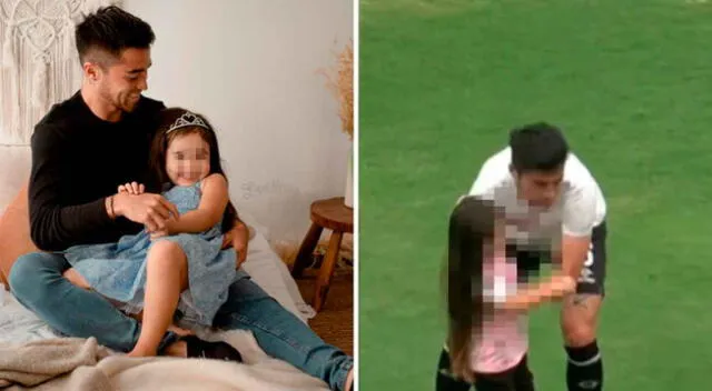 Rodrigo Cuba enterneció a la Juventud Rosada por el bello momento con su hija.