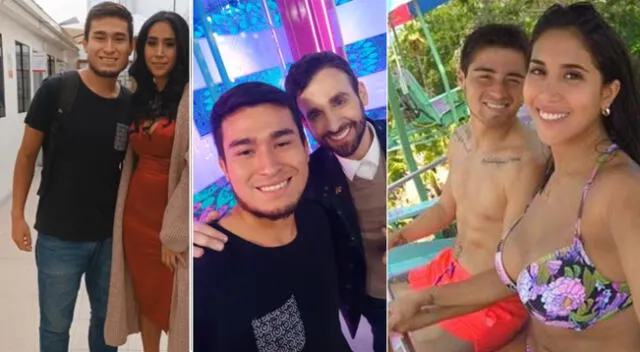 Melissa Paredes y el doble de Rodrigo Cuba posaron juntos para una instantánea del recuerdo.