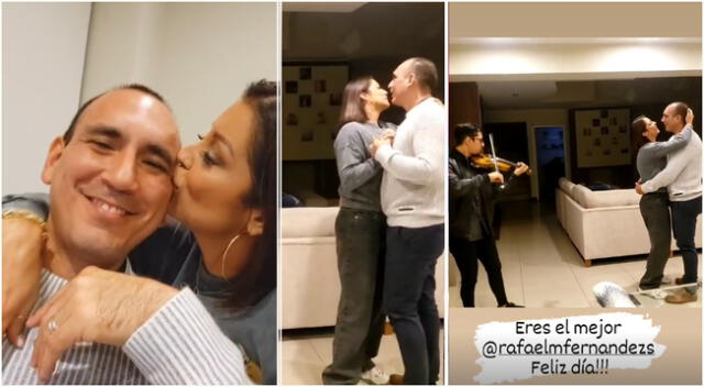 Karla Tarazona dedicó serenata a su su esposo, Rafael Fernandez.