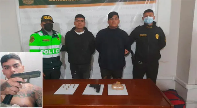 Los detenidos en la comisaría de Bocanegra. Uno publicada en sus redes foto empuñando un arma