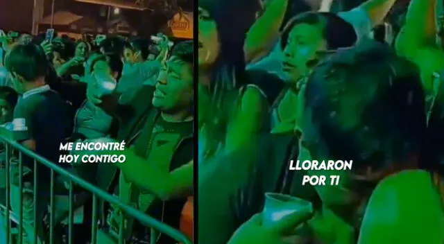 Peculiar escena de joven en pleno concierto se hizo viral en las redes sociales.