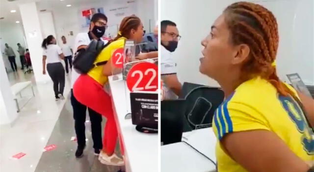 La mujer destruyó varios equipos de cómputo y lanzó un televisor.