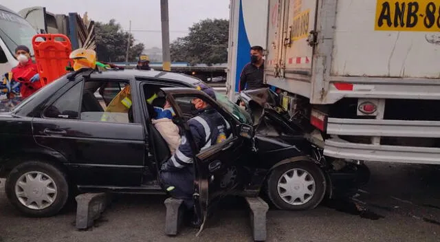 Accidente de tránsito en la Panamericana Sur.