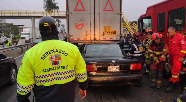 Accidente de tránsito en la Panamericana Sur.