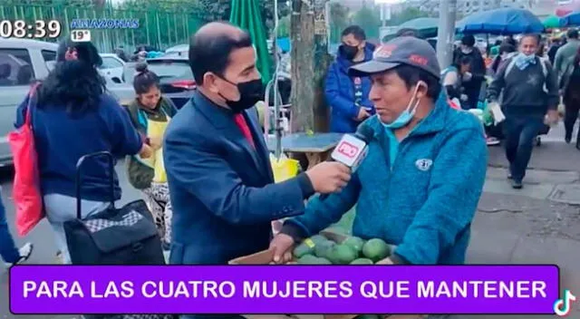 El vendedor de paltas tuvo hilarante respuesta con el reportero.