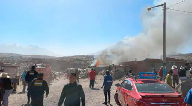 Arequipa: cerdos mueren calcinados en incendio de gran magnitud en Chiguata