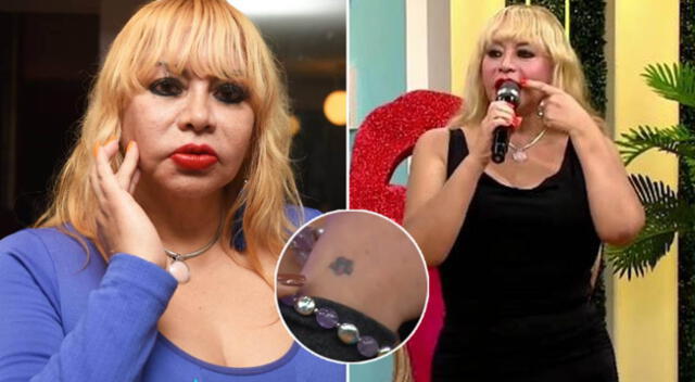 Susy Díaz revela que se tatuó la inicial de su expareja.