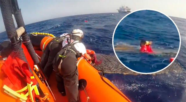 El joven salvó la vida del bebé de 4 meses en el Mediterráneo.