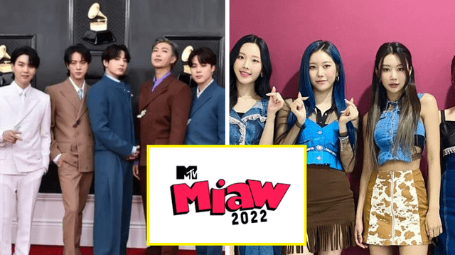 MTV Miaw 2022 tiene a varias bandas K-pop en sus nominaciones.