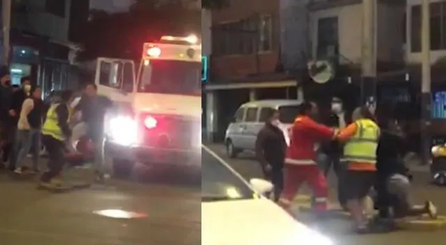 Captan a bomberos en pleno gresca contra otros sujetos en Pueblo Libre.