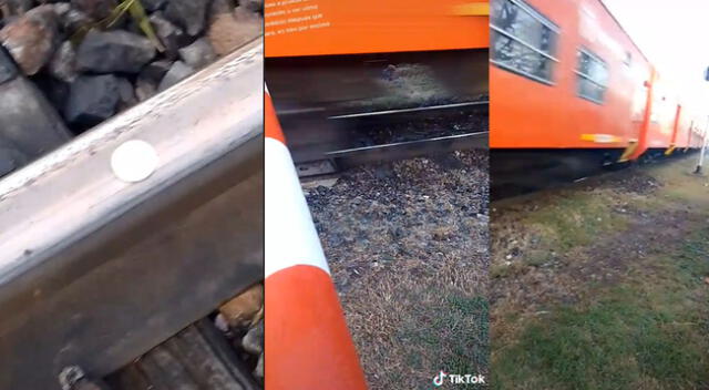 Escena de joven cerca a rieles de tren se hizo viral en las redes sociales.