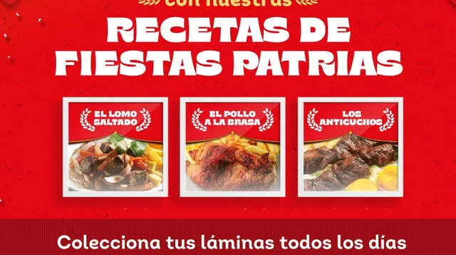 Cada semana de julio estará disponible las laminas especiales por Fiestas Patrias