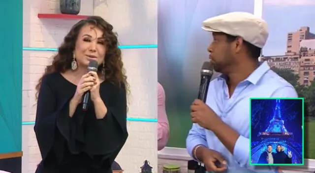 Janet Barboza puso en aprietos a Giselo en vivo.