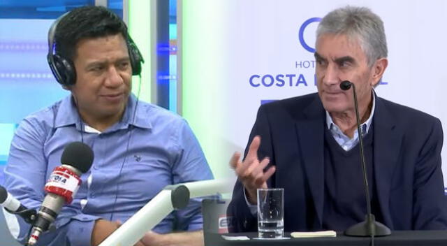 ¡Se pasó! Silvio Valencia quisó discutir con Juan Carlos Oblitas en plena conferencia de prensa.
