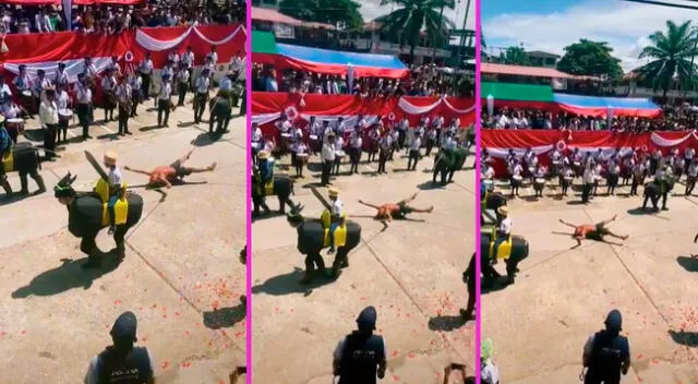 Los escolares se hicieron virales recreando la ejecución de Túpac Amaru.
