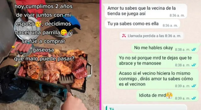 La joven no pensó que iba a encontrar a su novio en esa situación.