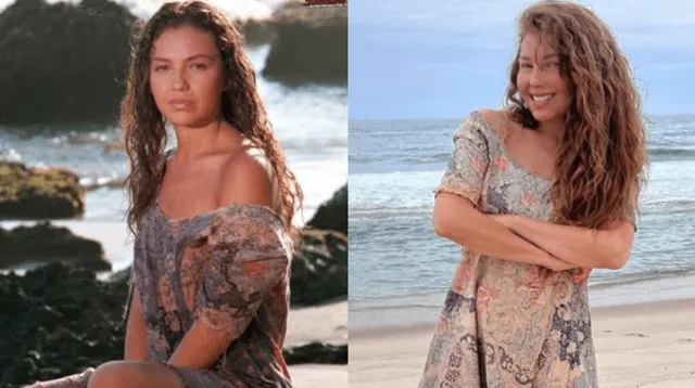Luego de 28 años Thalía recrea el personaje de Marimar con vestido original