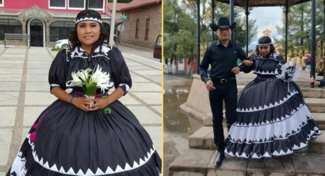 Quinceañera festeja con vestido rarámuri para demostrar lo feliz que está de su comunidad.