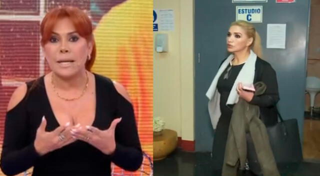 La conductora Magaly Medina se mostró furiosa porque el imitador de Juan Gabriel llegó con su abogada Lucy Cabrera para que lo defienda tras acusación por el cuidado de su hijo.