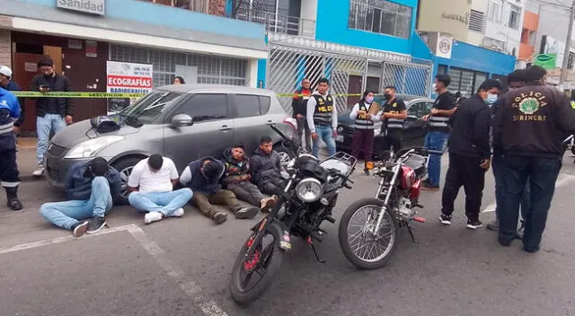 Banda de marcas fueron detenidos por la PNP.