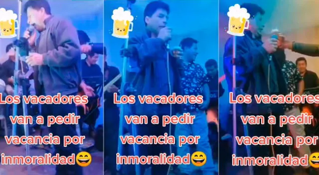 Supuesto profesor de Chota canta y enamora en escenario para las redes sociales.