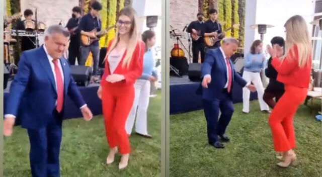 Brunella Horna se luce bailando al ritmo de un huayno en el cumpleaños de su suegro César Acuña