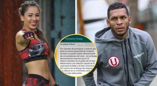 Kimberly Chang 'echa' a futbolista 'Chiquito' Quintero.