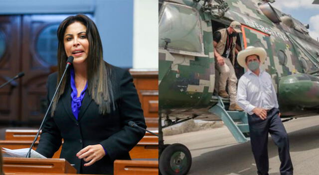 Patricia Chirinos pide a fiscal de la Nación investigar viajes en helicóptero de Pedro Castillo