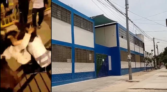 Los Olivos: dos escolares protagonizaron una pelea callejera en puente peatonal [VIDEO]