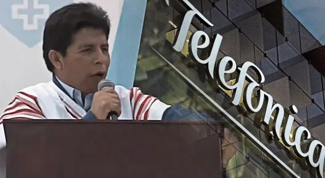 Pedro Castillo anunció que Telefónica pagará su deuda con el Estado.