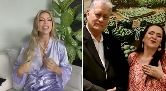 Sheyla Rojas se conmovió al ver a sus progenitores.