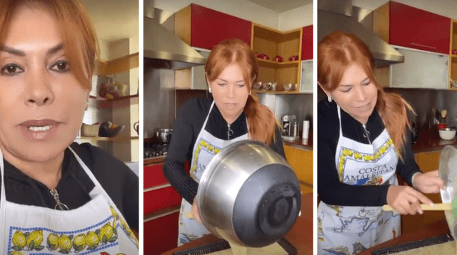 Magaly Medina sorprende cocinando.