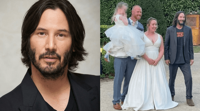 Keanu Reeves asistió a una boda en Reino Unido.