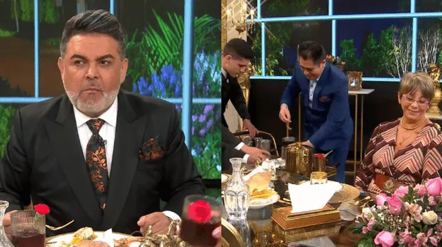 Andrés Hurtado comparte aperitivo de lujo con Sonia Oquendo.