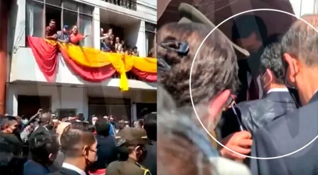 Jefe de Estado pasó un bochornoso momento al ver que desde los edificios le decían de todo.