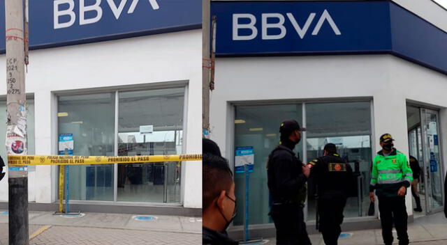 criminales asaltan BBVA de Lurín.