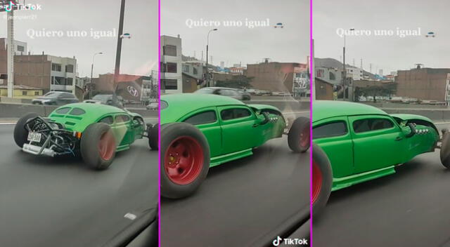 Conductor peruano luce peculiar diseño de su auto. Imágenes han causado sensación en TikTok.