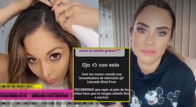 Especialista cuadra a Ethel Pozo por recomendat sobre el cabello de los bebés.