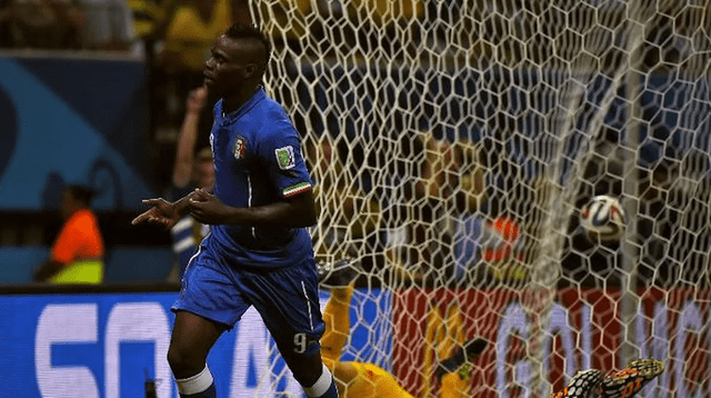 Mario Balotelli el goledor italiano del Mundial de Fútbol 2014