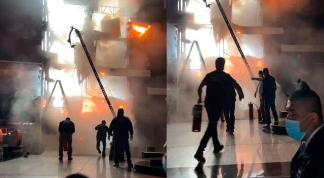 Incendio en Latina consumió set de televisión de La Voz.