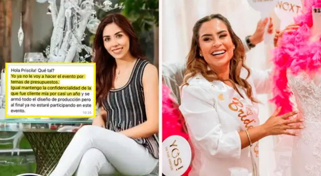 Gabriela Ibarcena, la wedding planner ya no será la encargada de la boda de Ethel Pozo y Julián Alexander a solo tres días.