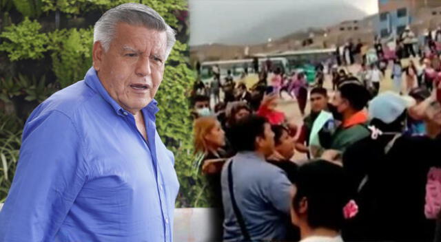 Decenas de simpatizantes y detractores de César Acuña se agarraron a golpes en Alto Trujillo.