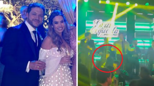 Hijo de Christian Domínguez y Karla Tarazona se roba el show en boda.