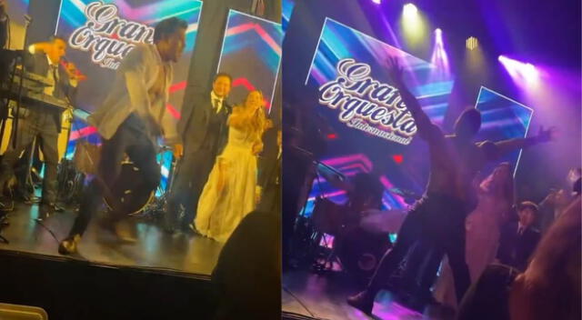 Christian Domínguez cantó en boda de Ethel y Julián